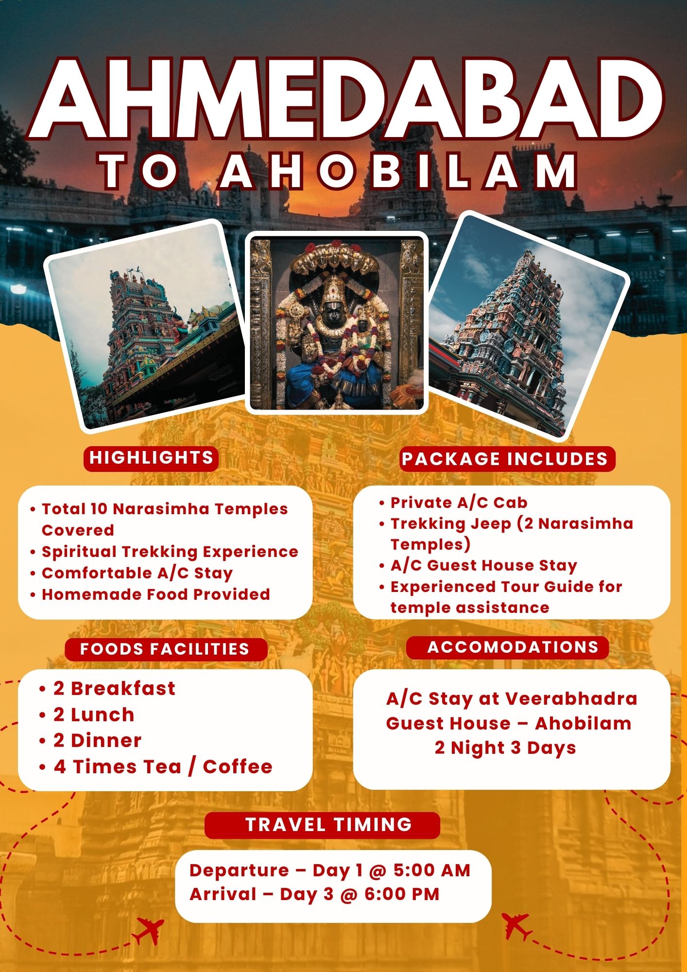 Ahmedabad to Ahobilam Tour Package