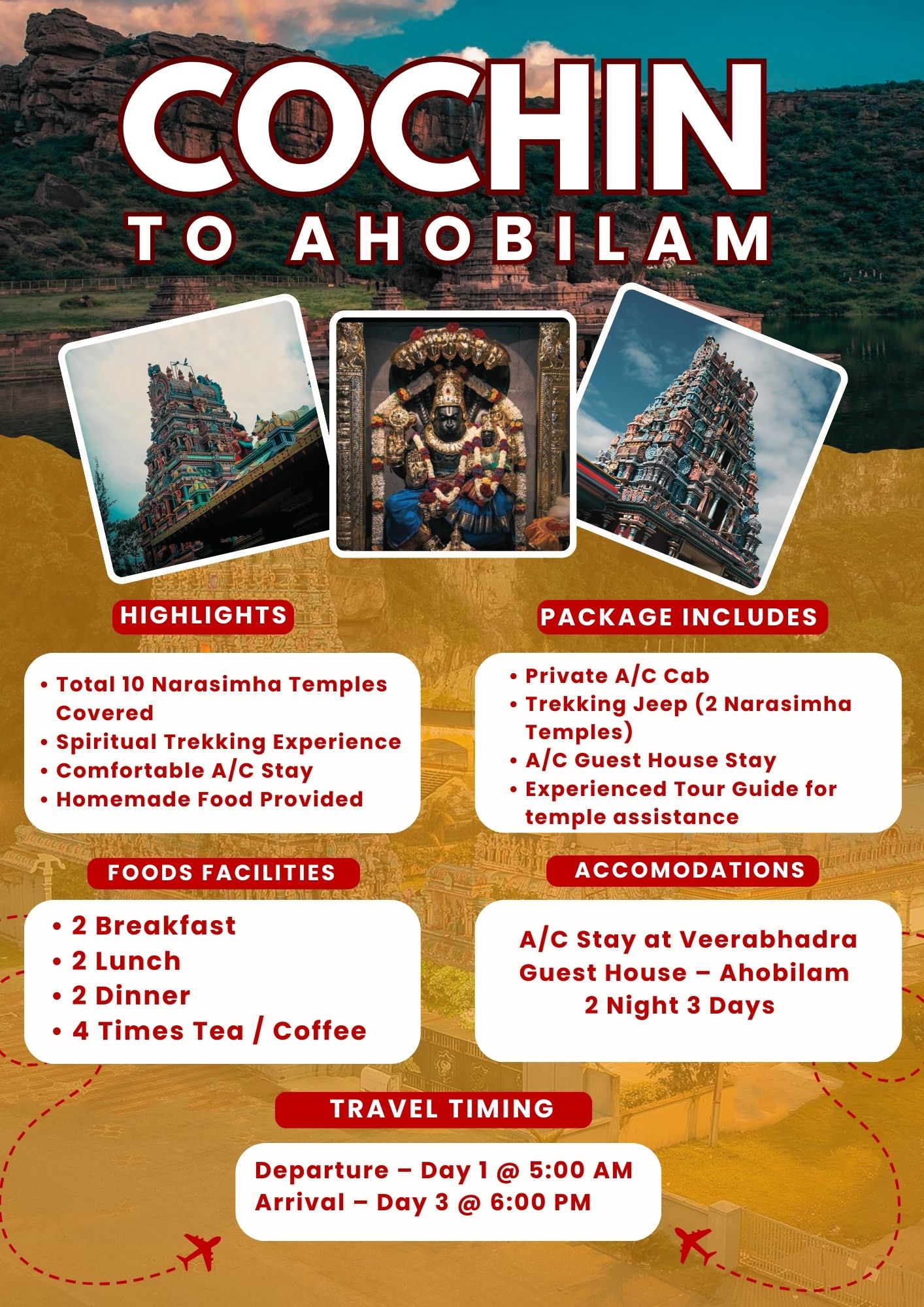 Cochin to Ahobilam Tour Package