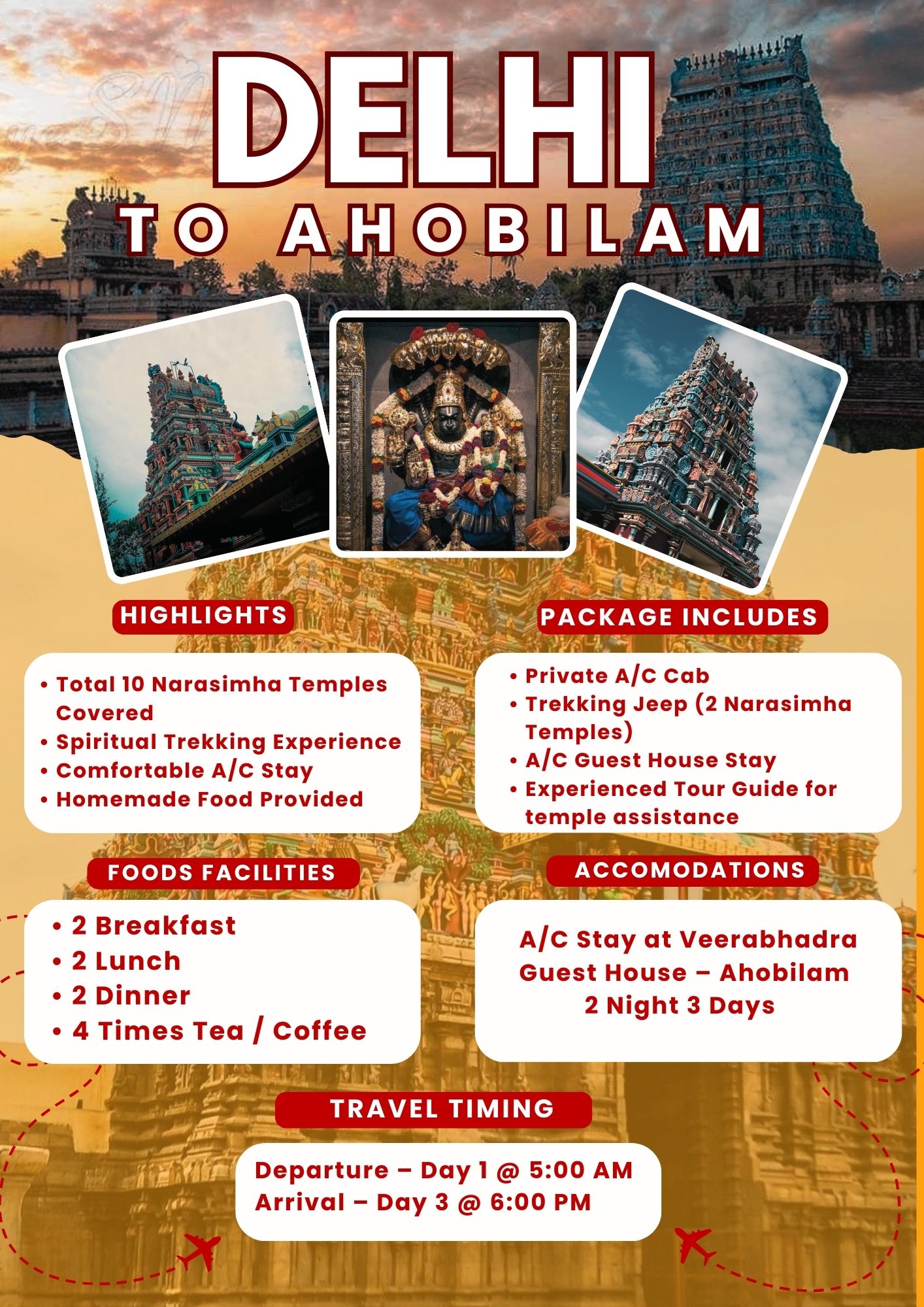 Delhi to Ahobilam Tour Package