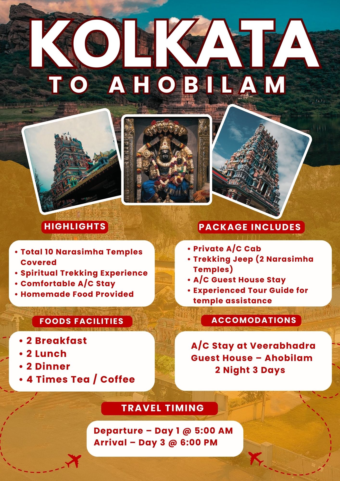 Kolkata to Ahobilam Tour Package