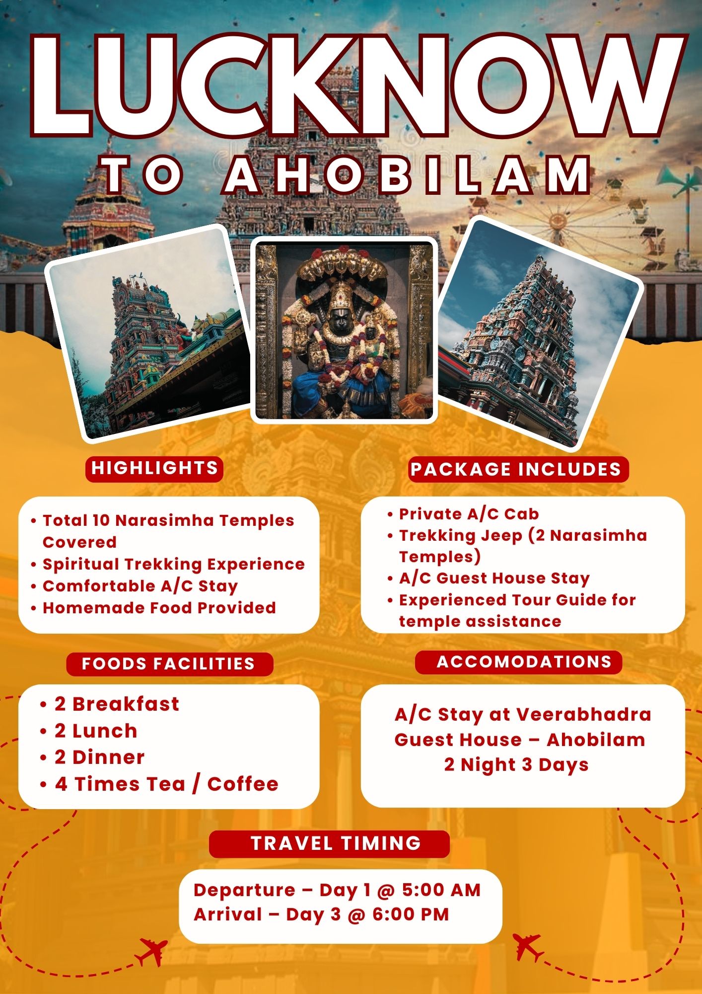 Lucknow to Ahobilam Tour Package