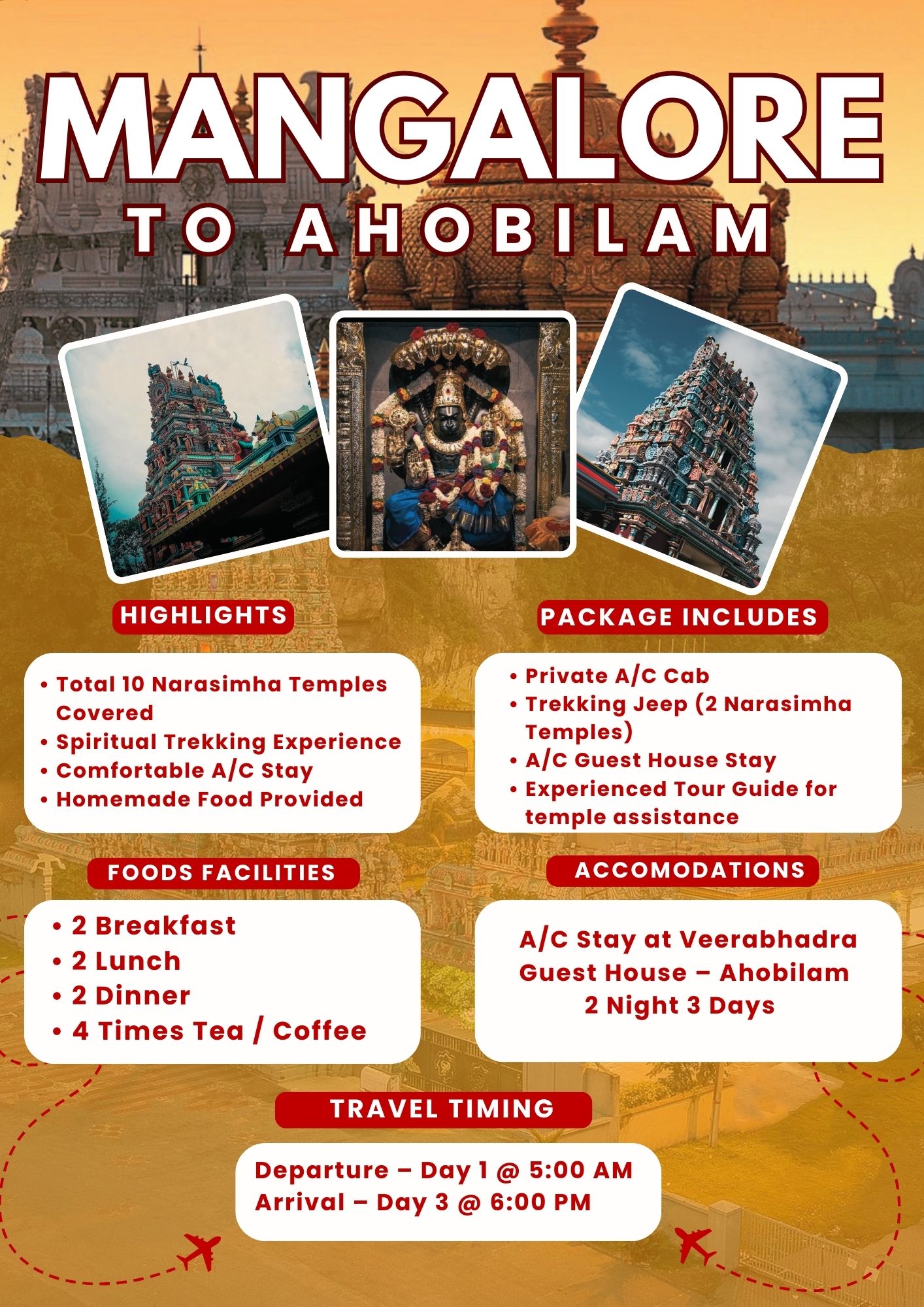 Mangalore to Ahobilam Tour Package