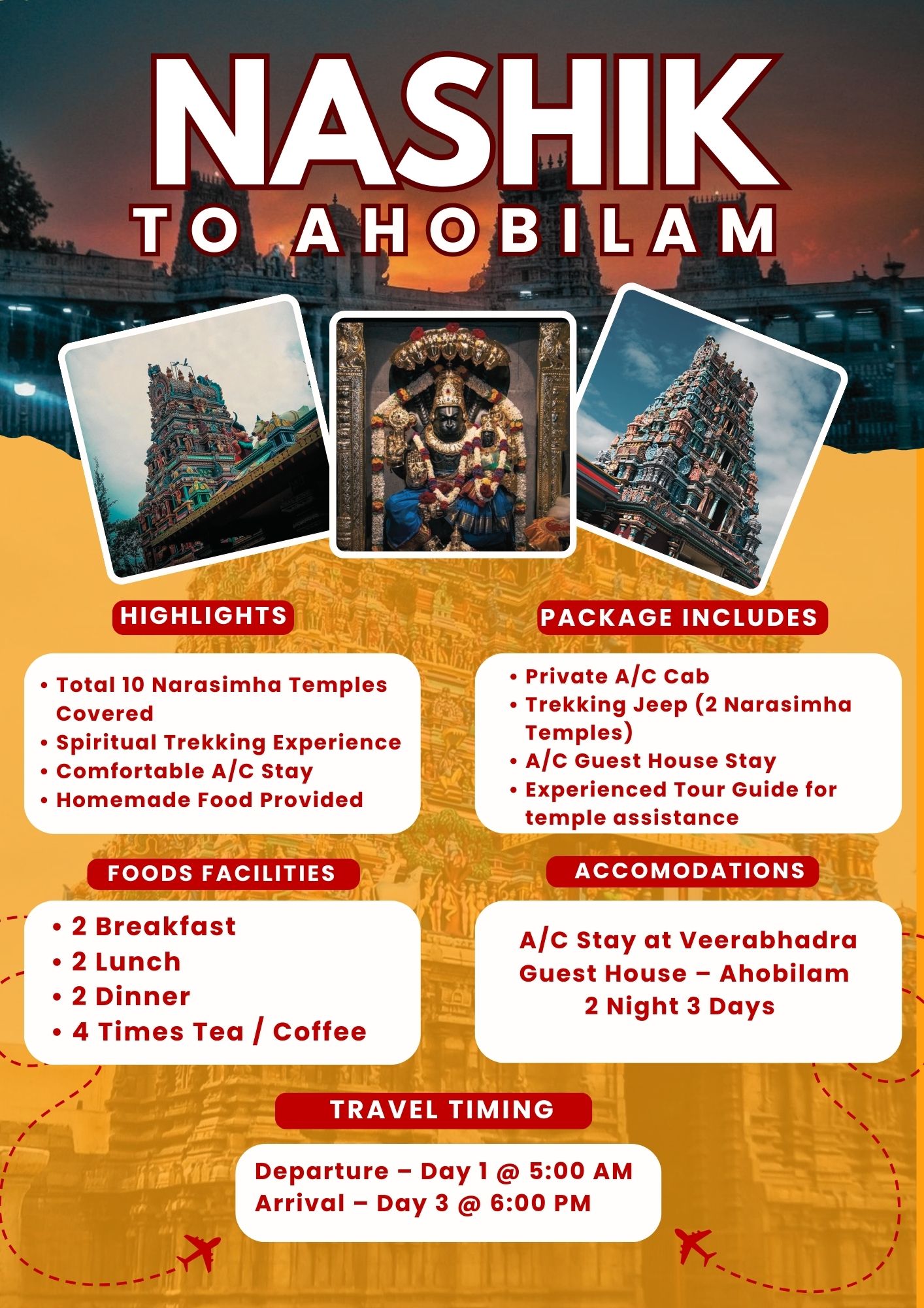 Nashik to Ahobilam Tour Package