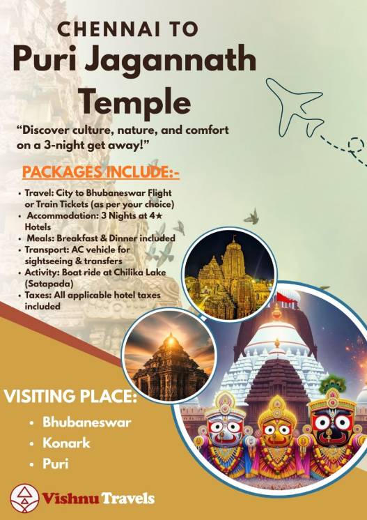 Puri Jagannath Tour Package from Chennai