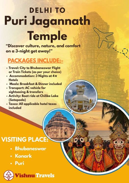 Puri Jagannath Tour Package from Delhi