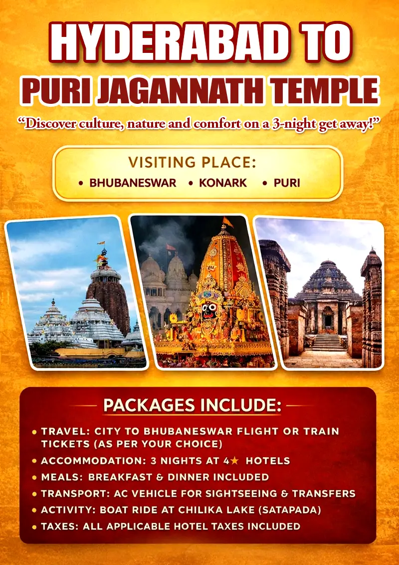 Puri Jagannath Tour Package from Hyderabad
