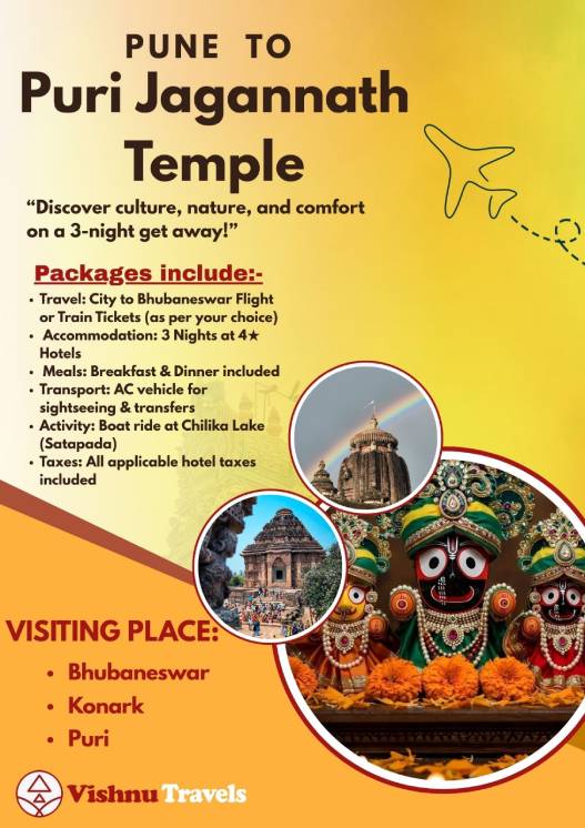 Puri Jagannath Tour Package from Pune