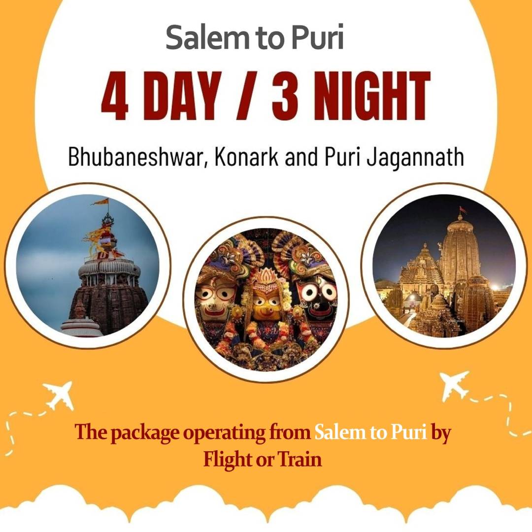 Salem to Puri Jagannath Tour 4 Day 3 Night