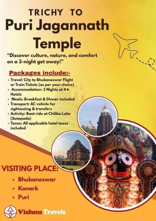 Puri Jagannath Tour Package from Trichy